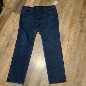 NWT PRANA MENS JEANS TAPERED LEG DARK JAMBE FUSELEE SLIM FIT  42X32